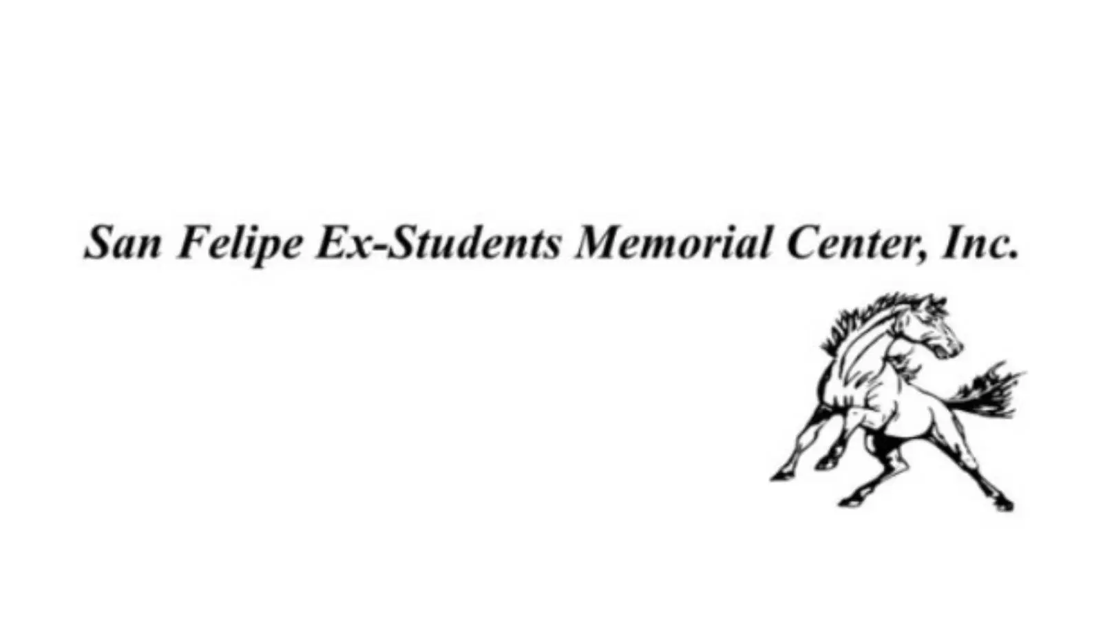 San Felipe Ex-Students Memorial Center logo with horse