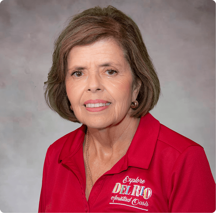 Senior woman in red polo shirt