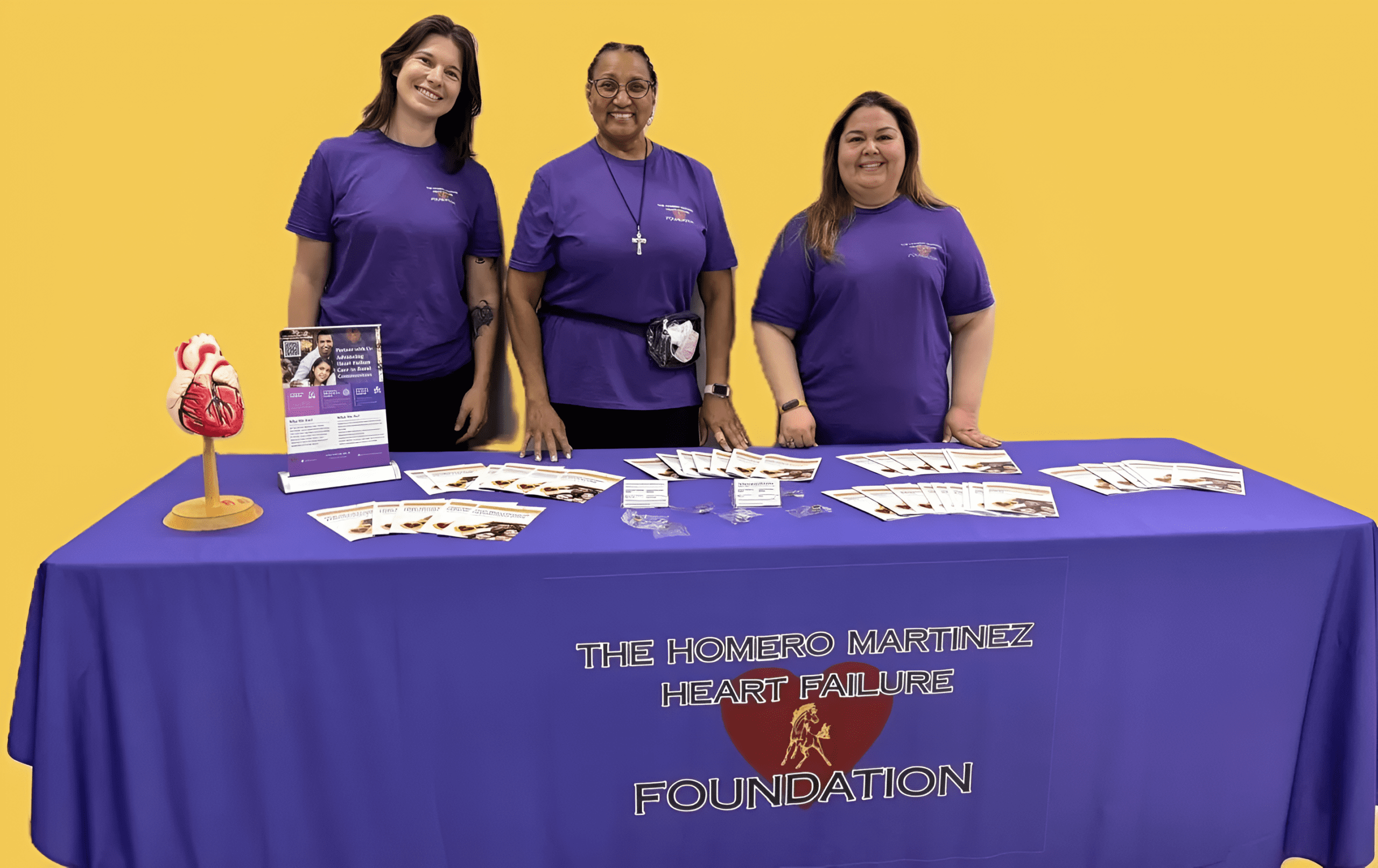 Informational display at health awareness event